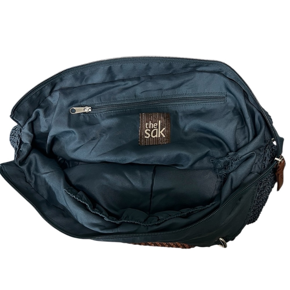 The Sak Blue Knit Braided Handle Shoulder Bag - Picture 11 of 16